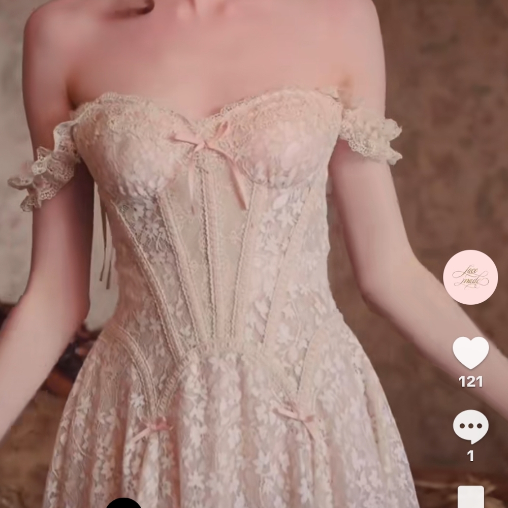 Lacemade Glass Candy Dress  Off-Shoulder Dress